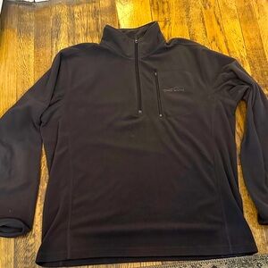 Eddie Bauer Dark Gray Quarter-Zip Fleece Jacket